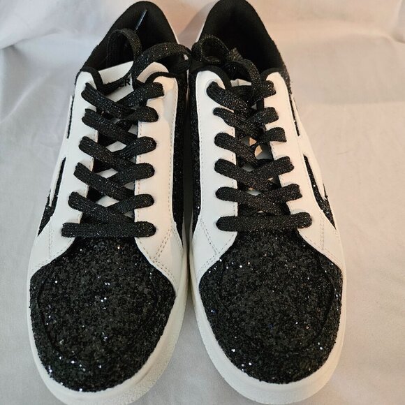 Niluber black sparkle & white sneakers 9 - Picture 3 of 5